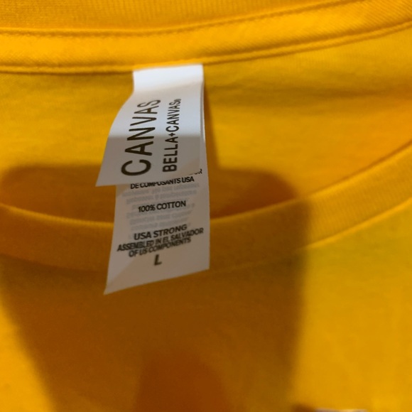 5 yellow tees assorted sizes new - Picture 4 of 6